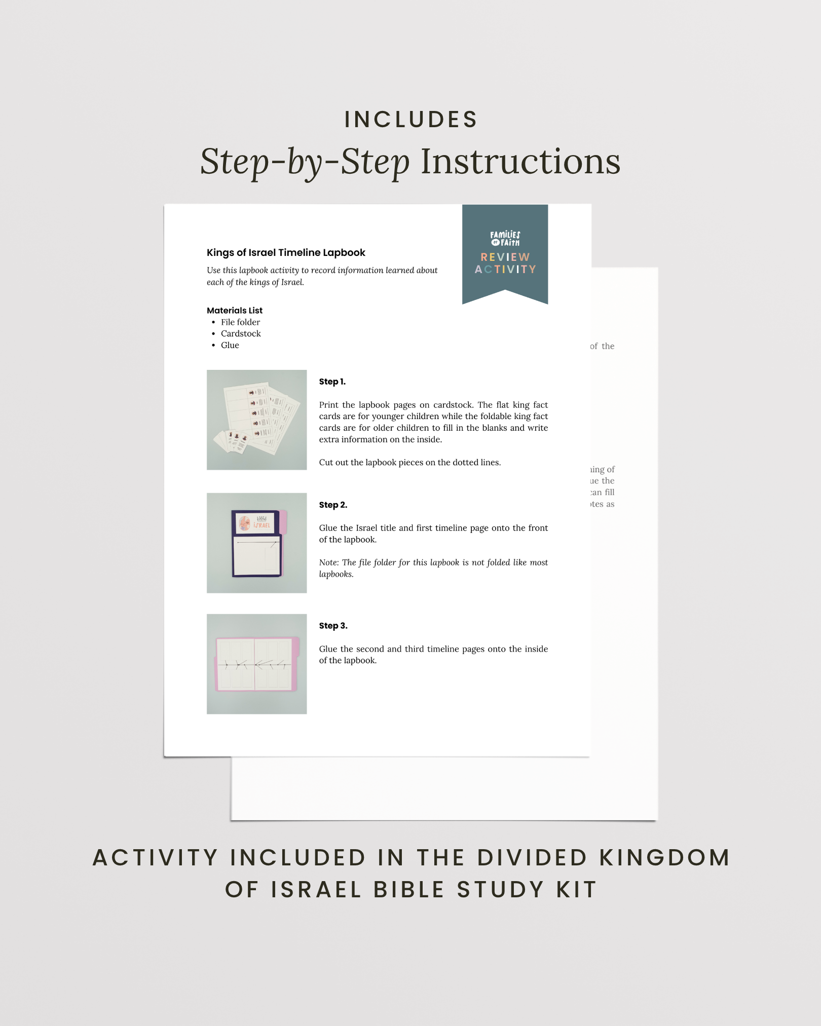 Kings of Israel Timeline Lapbook