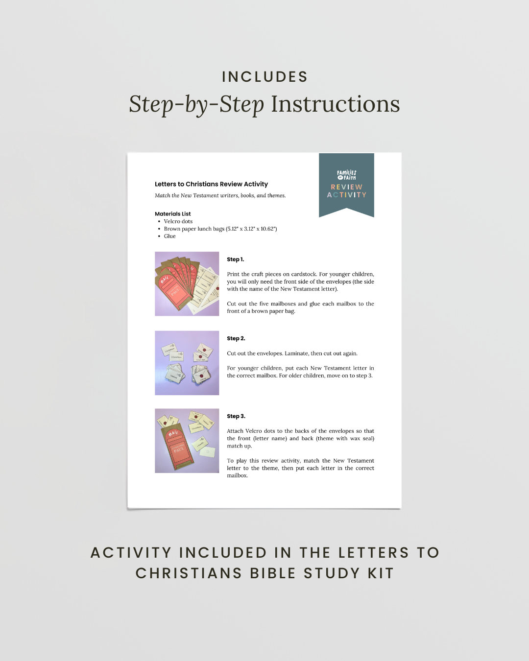 Letters to Christians Review Activity