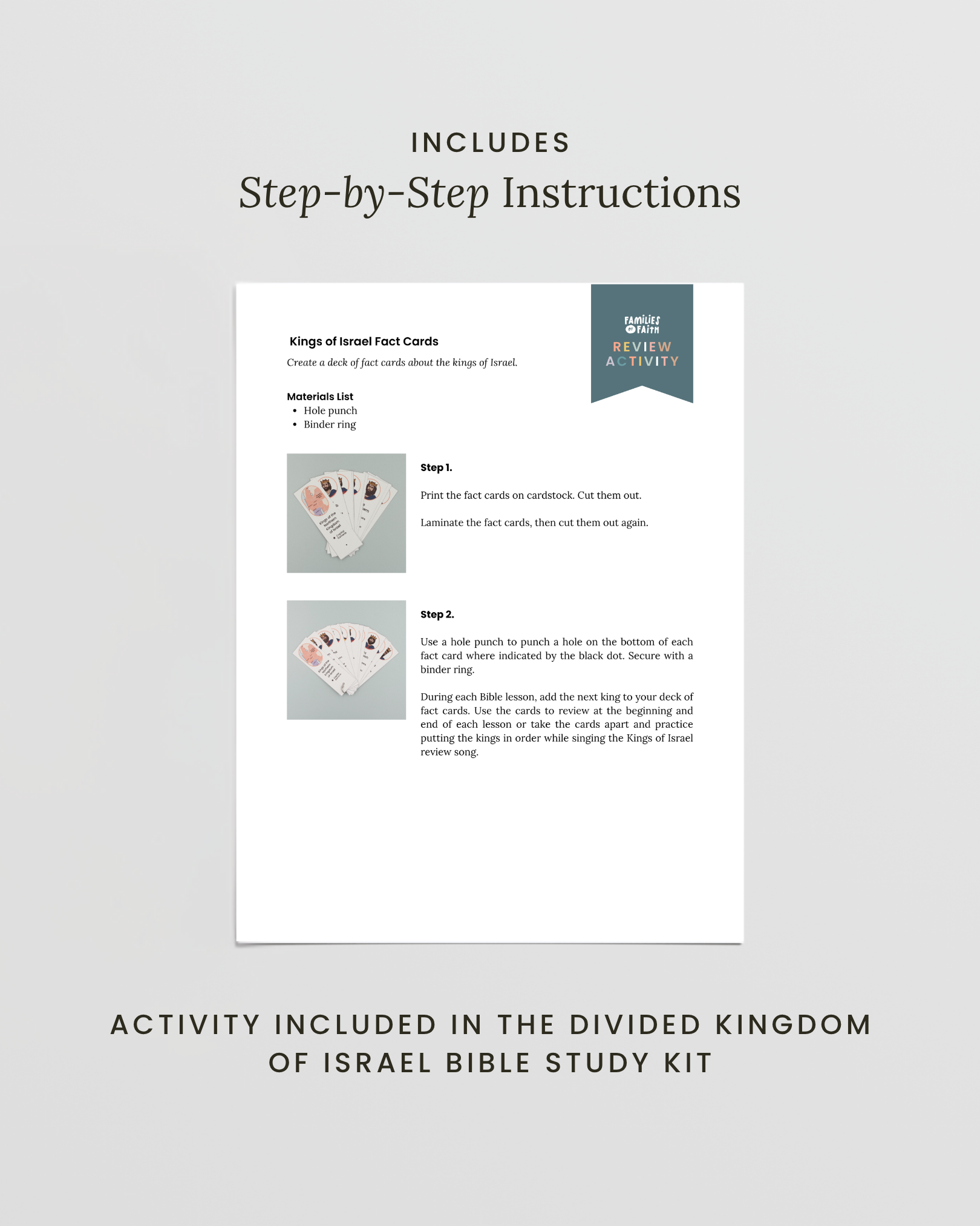 Kings of Israel Fact Cards