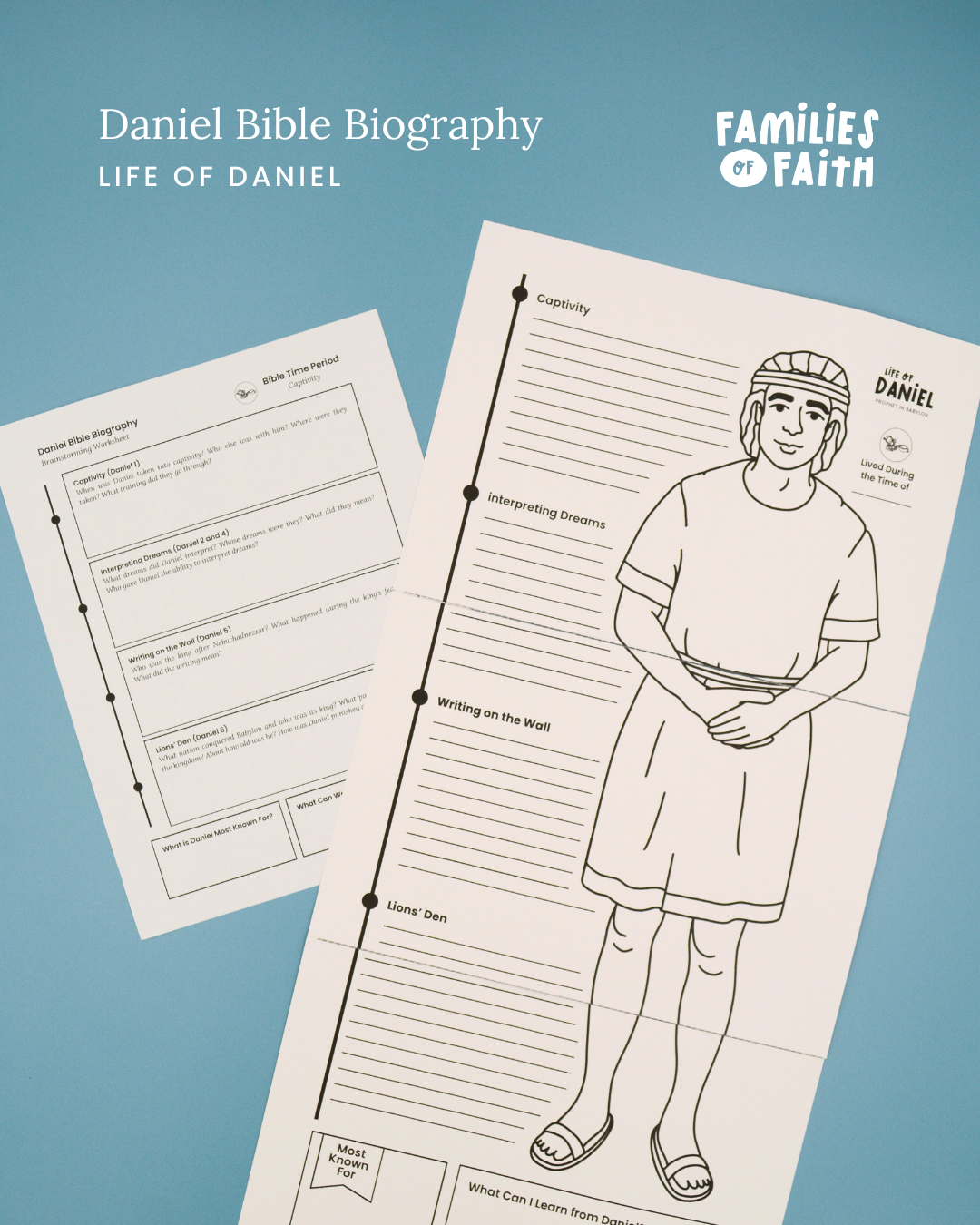 Daniel Scripture Template Life of Daniel Bible Study Kit – Families of Faith