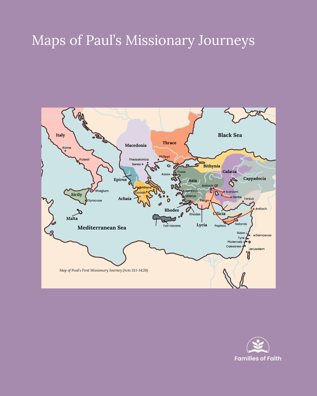 Maps of Paul's Missionary Journeys