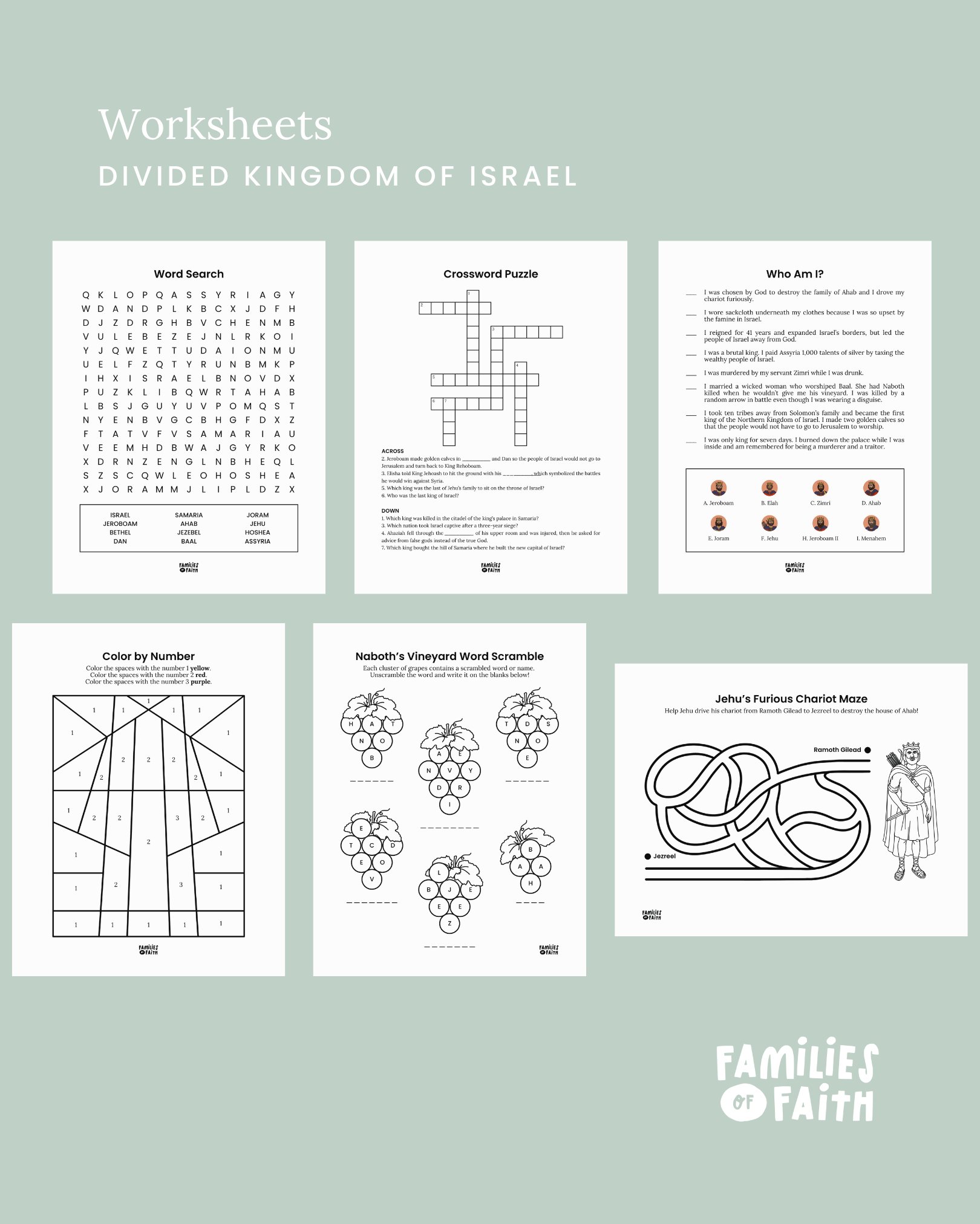 Divided Kingdom of Israel Bible Study Kit