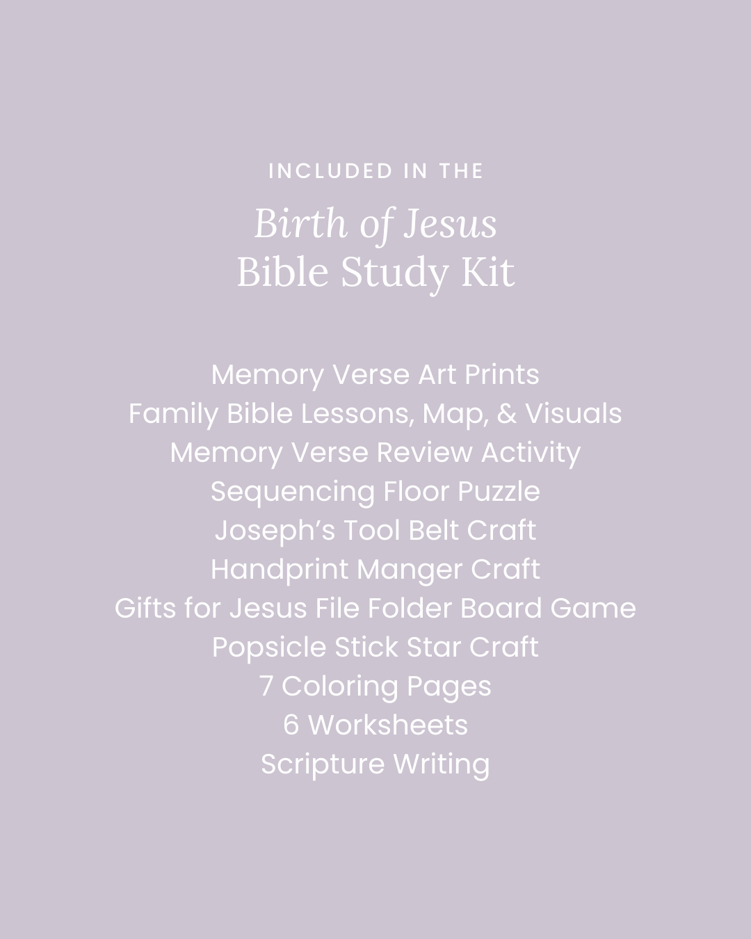Birth of Jesus Bible Study Kit