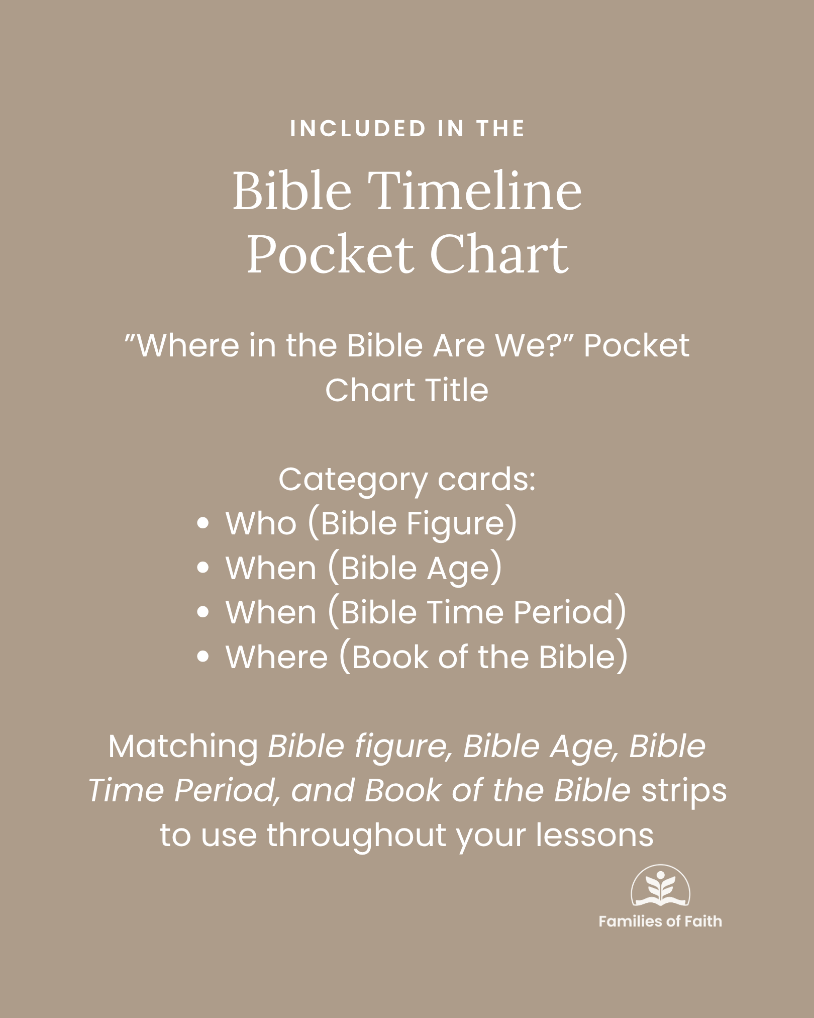 Bible Timeline Pocket Chart