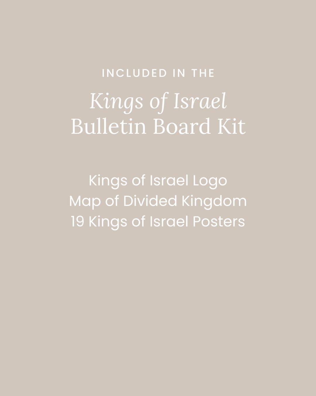 Kings of Israel Bulletin Board Kit