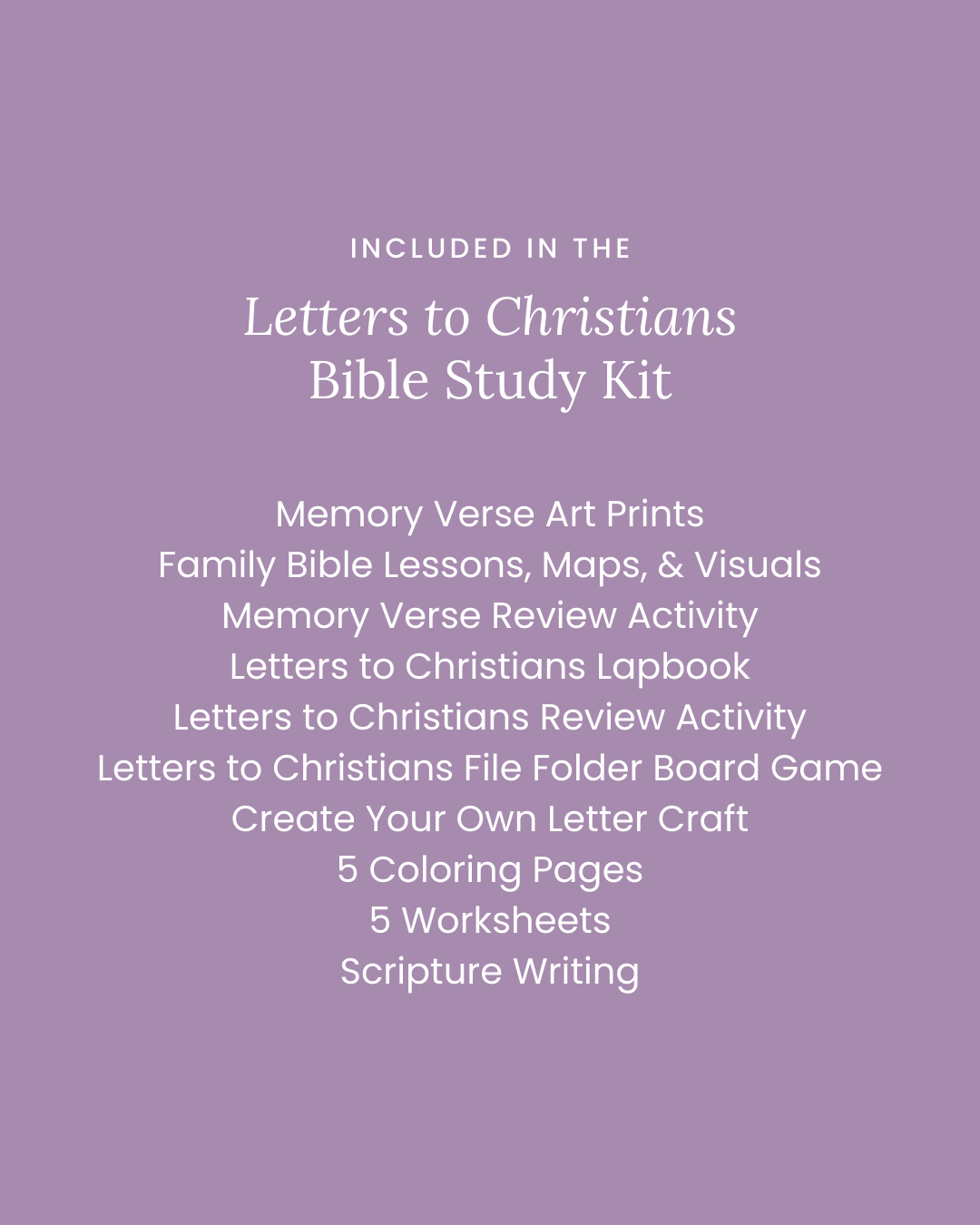 Letters to Christians Bible Study Kit