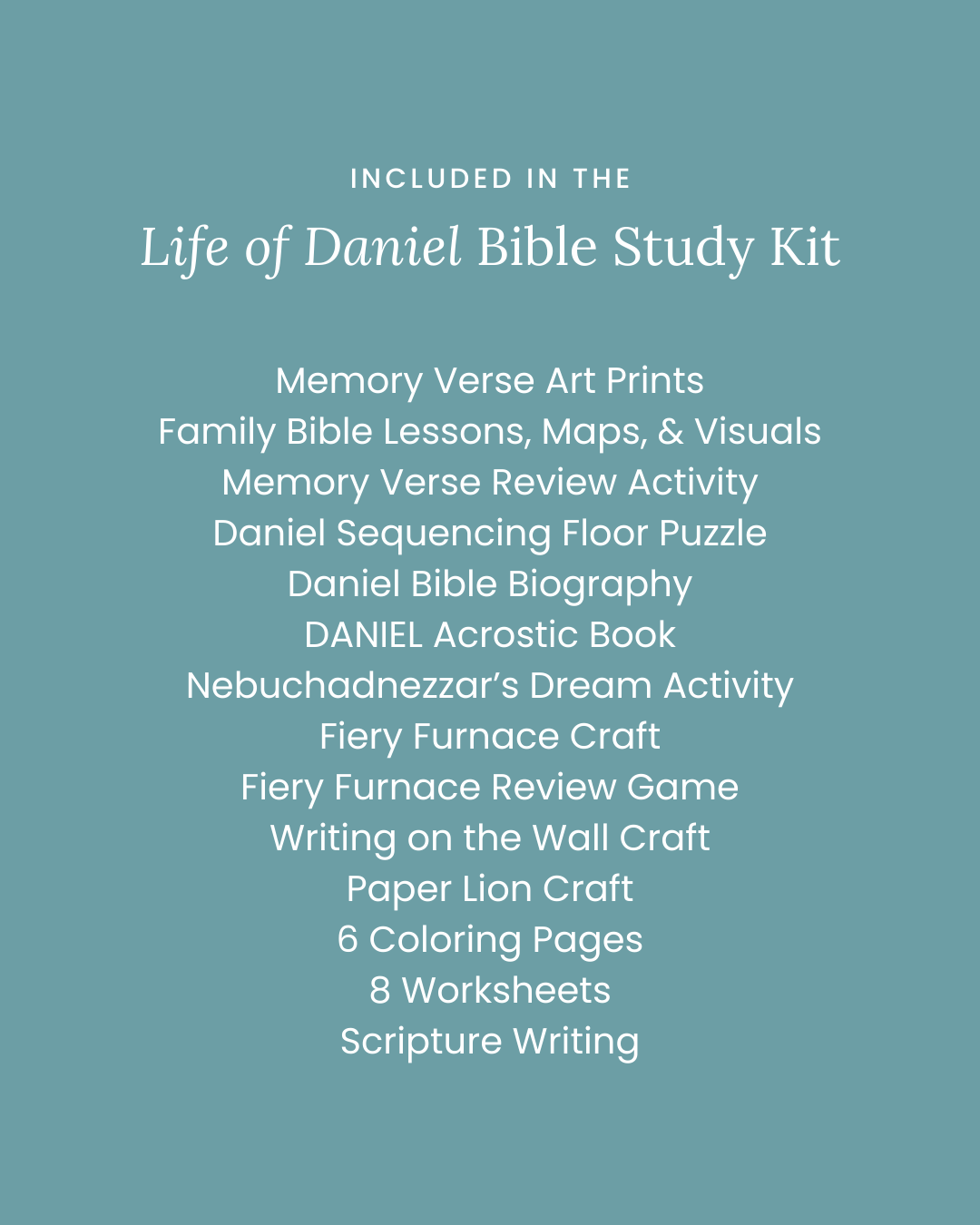 Life of Daniel Bible Study Kit