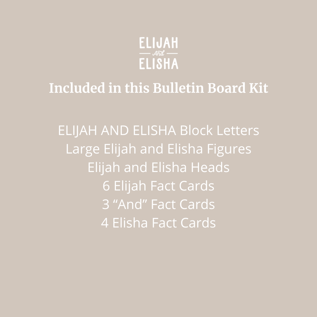 Elijah and Elisha Bulletin Board Kit