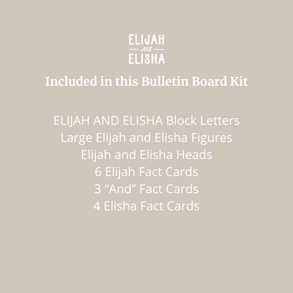 Elijah and Elisha Bulletin Board Kit