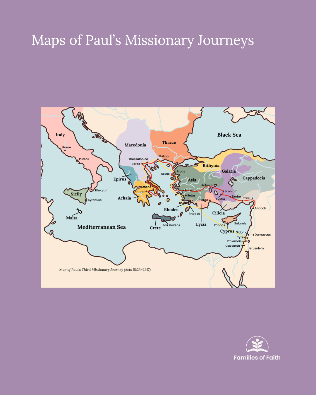 Maps of Paul's Missionary Journeys