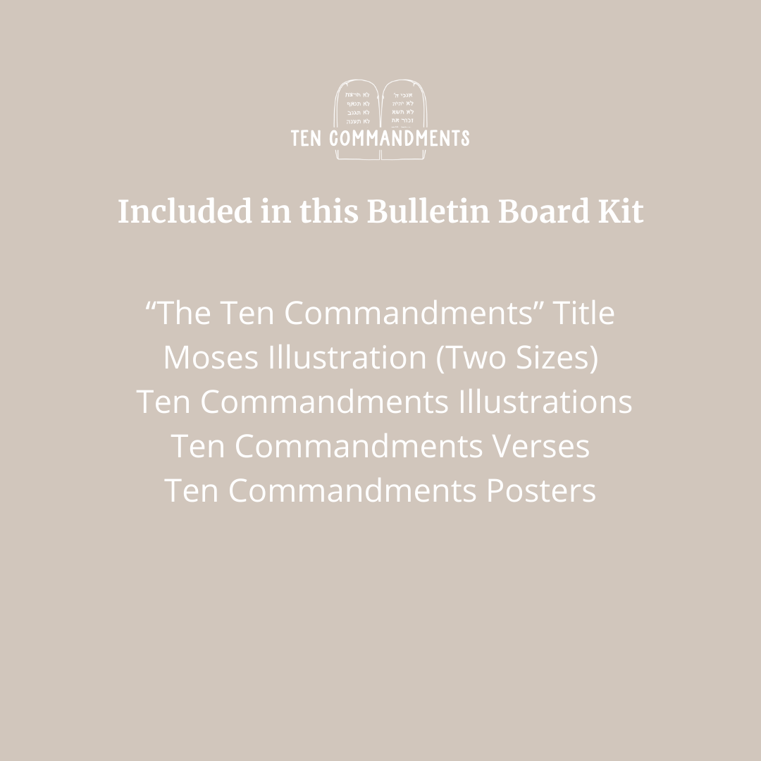 Ten Commandments Bulletin Board Kit – Families Of Faith