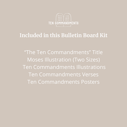 Ten Commandments Bulletin Board Kit