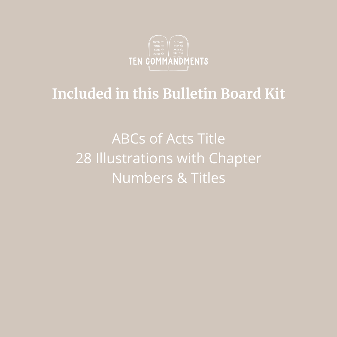 ABCs of Acts Bulletin Board Kit