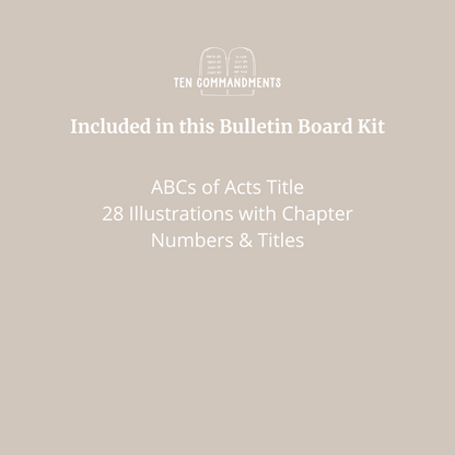 ABCs of Acts Bulletin Board Kit