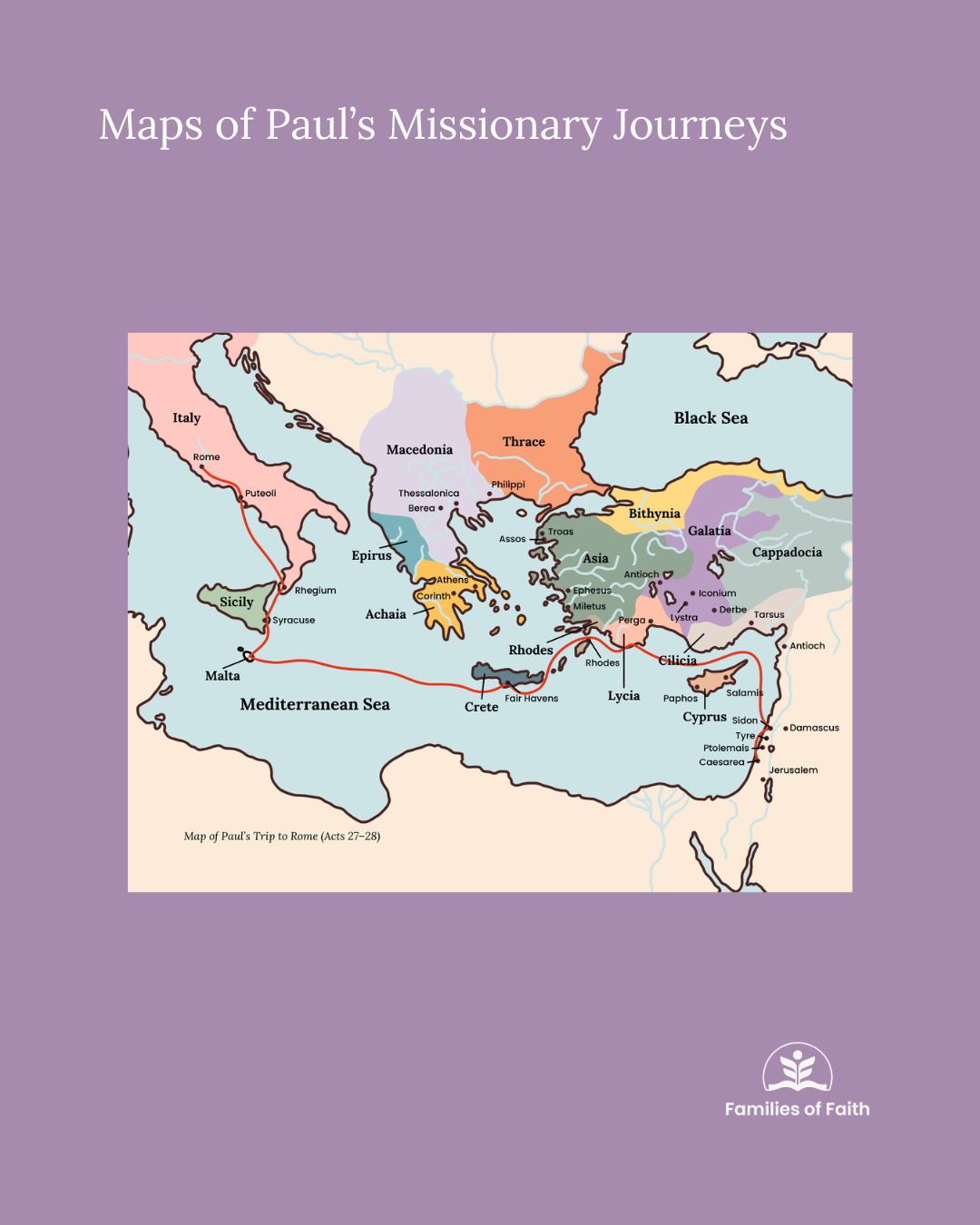 Maps of Paul's Missionary Journeys