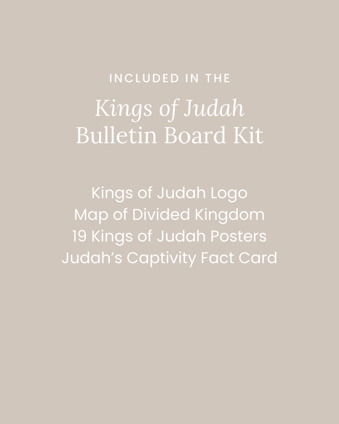 Kings of Judah Bulletin Board Kit