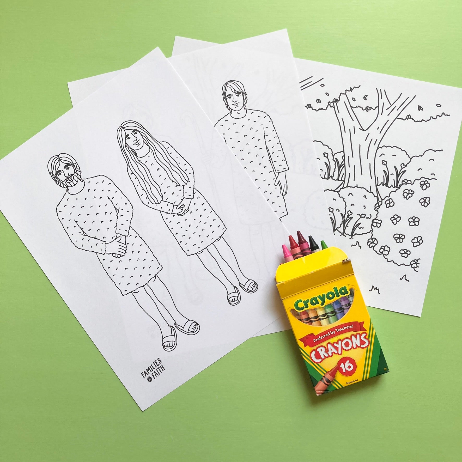 Adam and Eve Coloring Pages