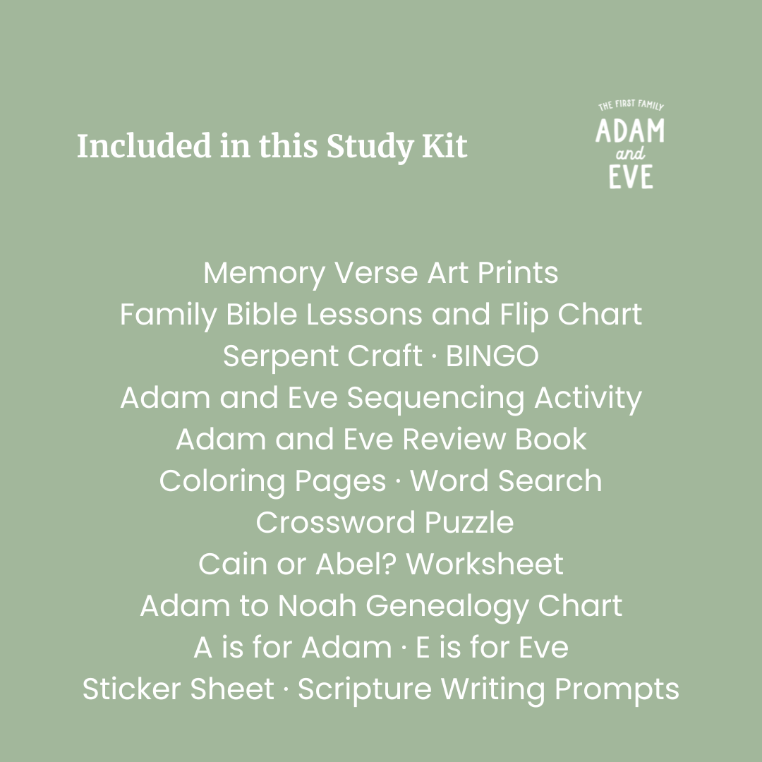 Adam and Eve Bible Study Kit