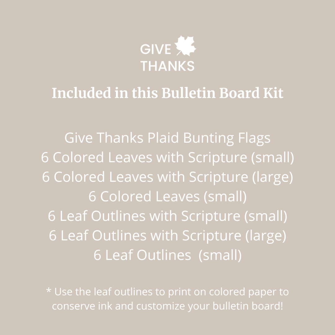 Autumn "Give Thanks" Bulletin Board Kit