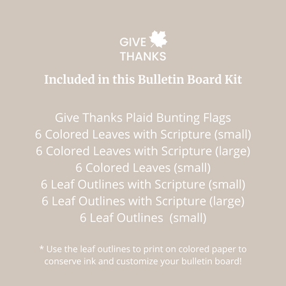 Autumn "Give Thanks" Bulletin Board Kit