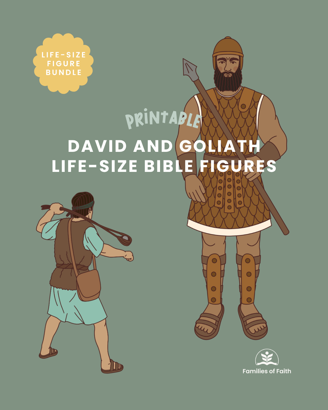 Bundle - David and Goliath Life-Size Bible Figures