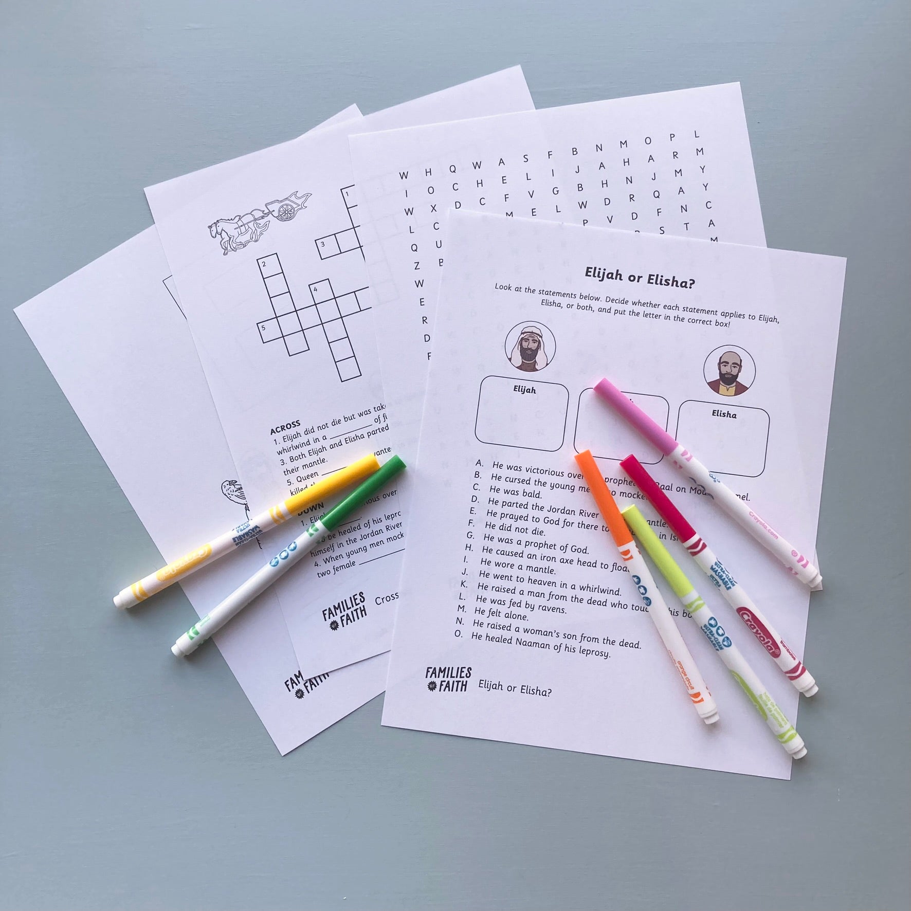 Elijah and Elisha Bible Study Kit