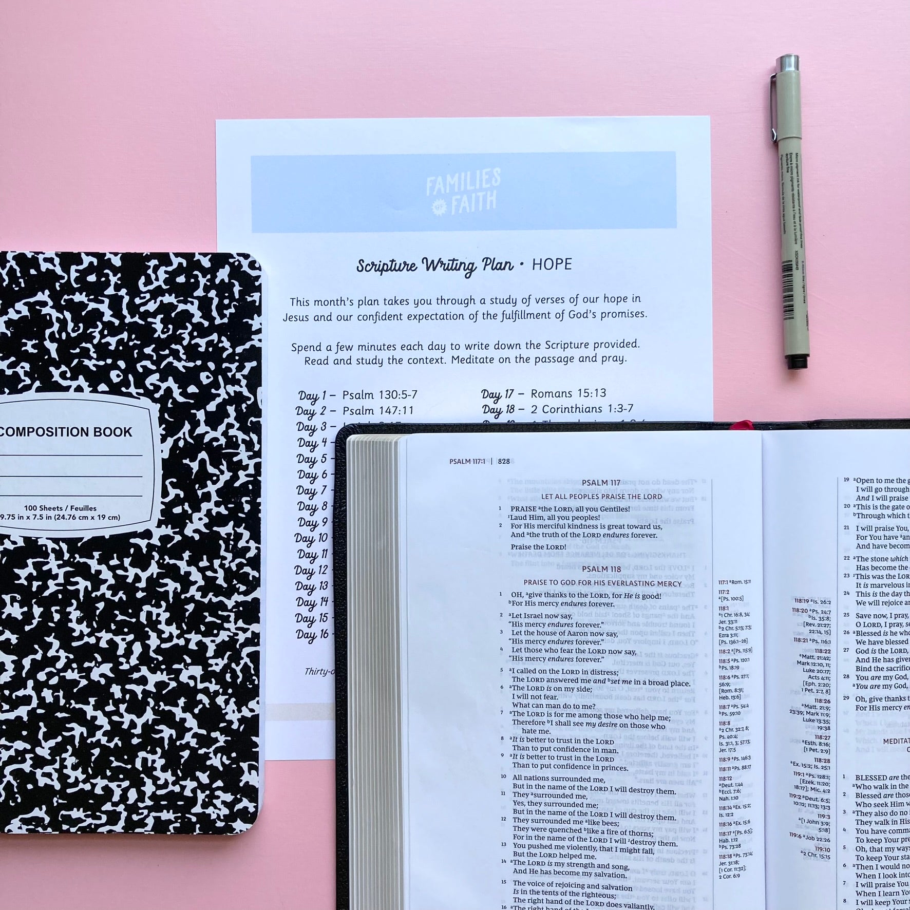Hope Scripture Writing Plan