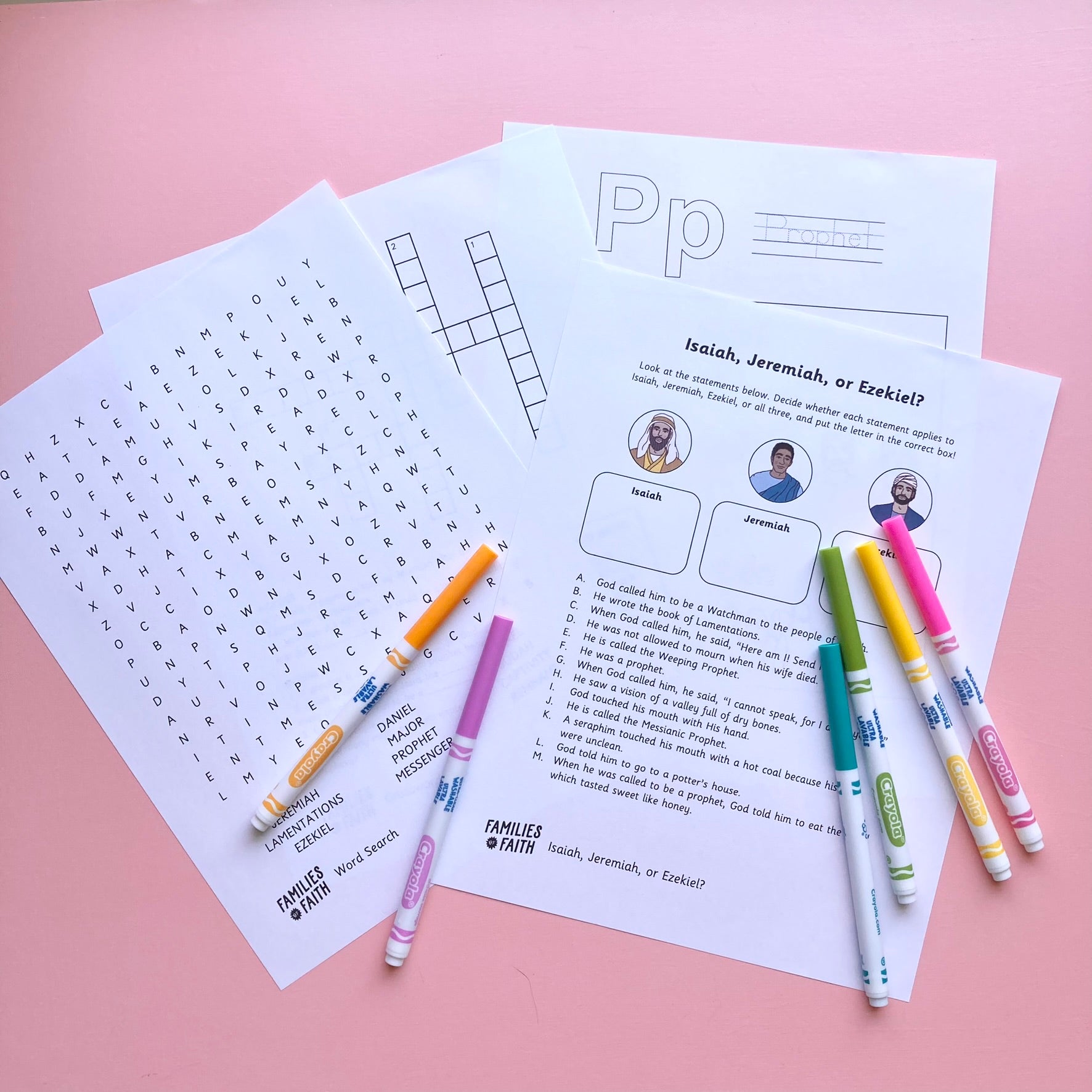 Major Prophets Worksheets