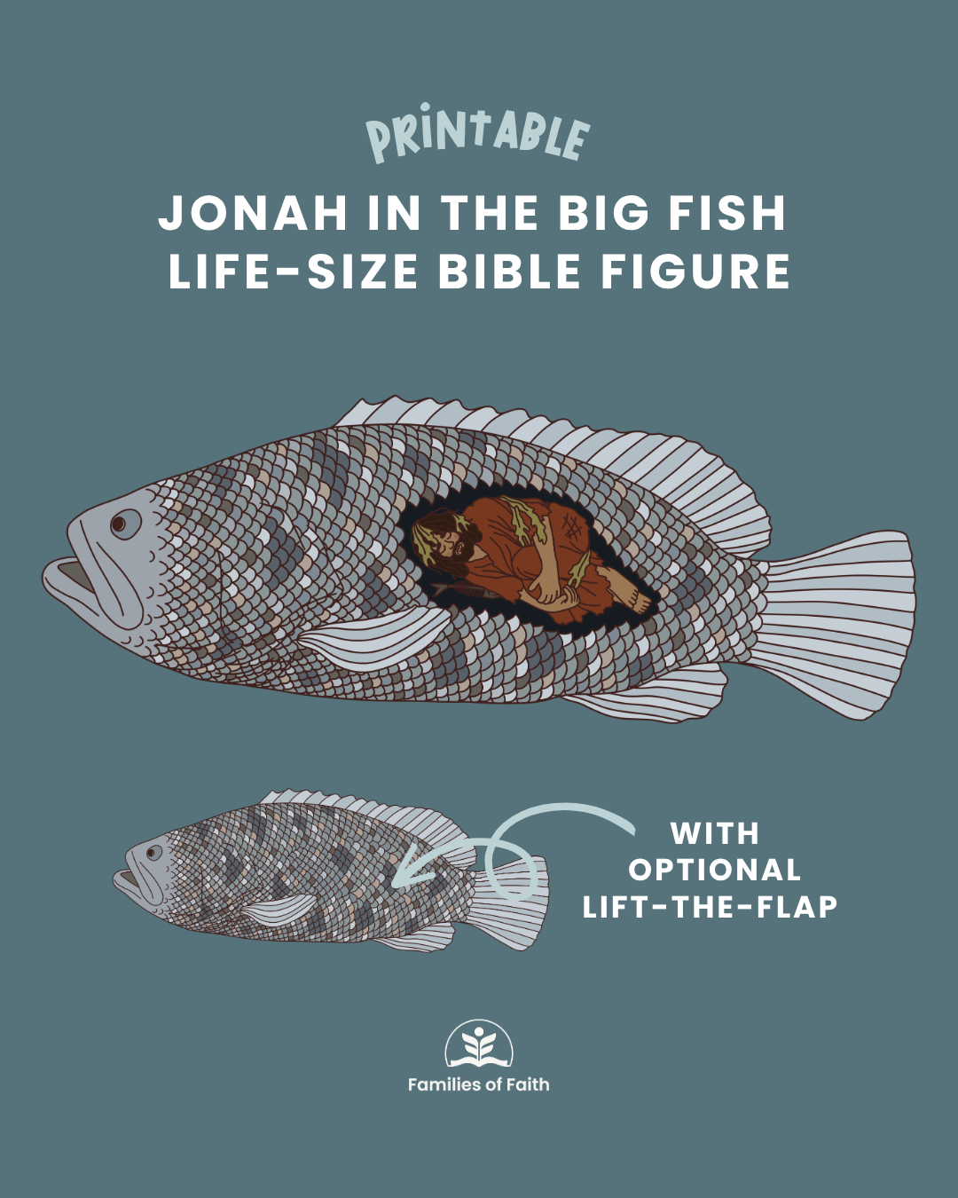 Jonah in the Fish Life-Size Bible Figure