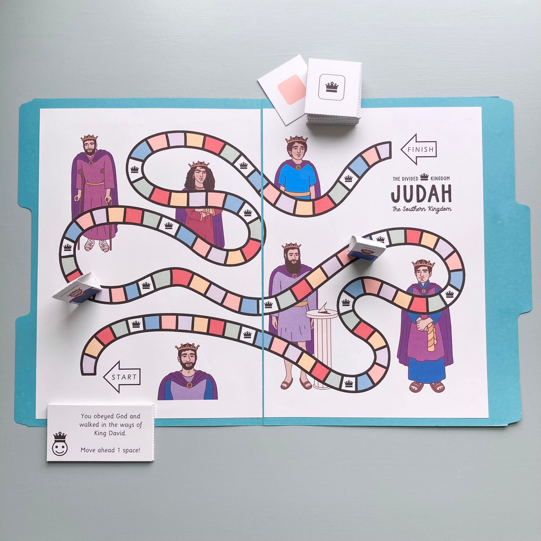 Kings of Judah File Folder Board Game