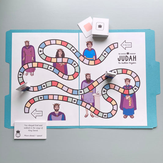 Kings of Judah File Folder Board Game