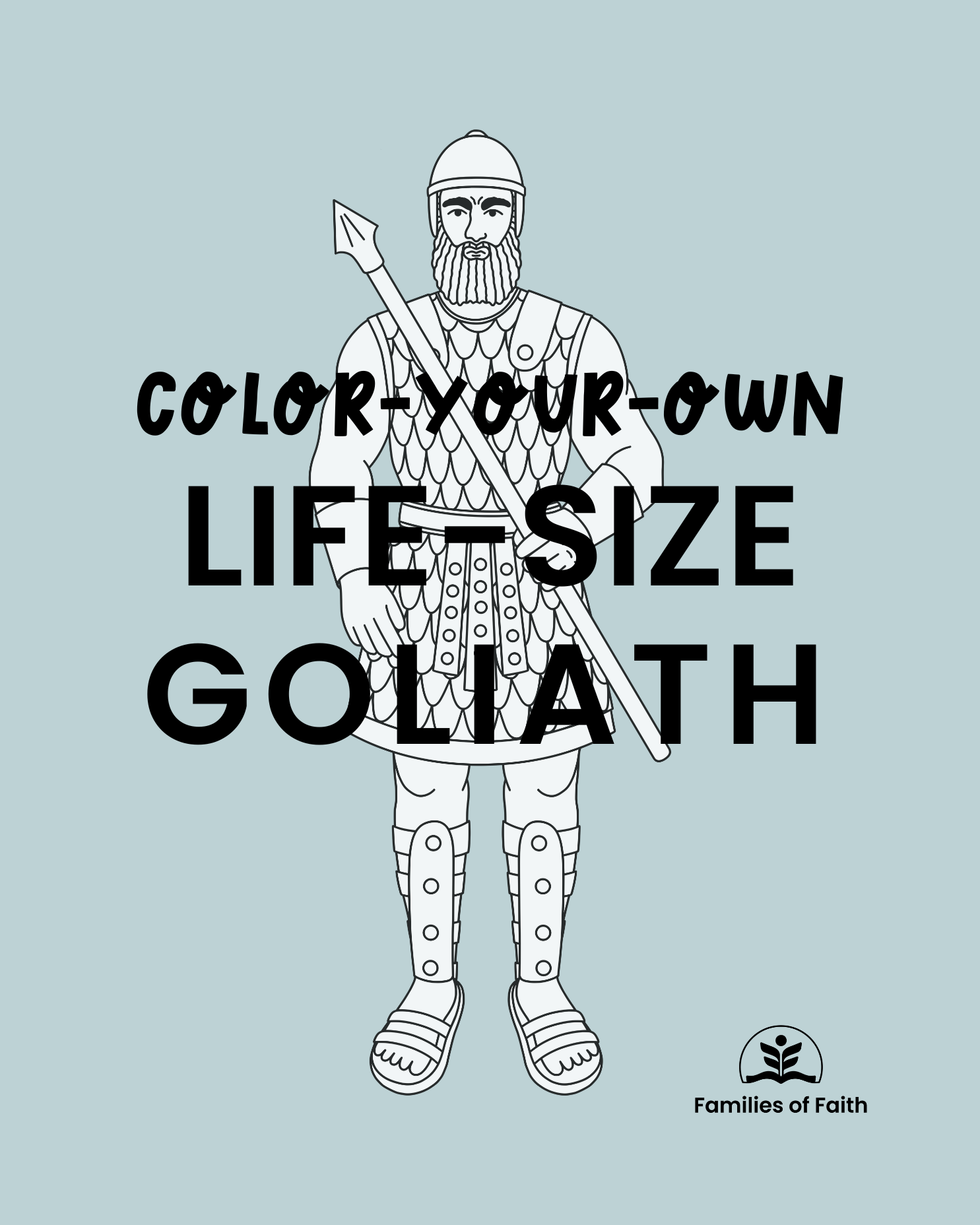 Color-Your-Own Life-Size Goliath Bible Figure