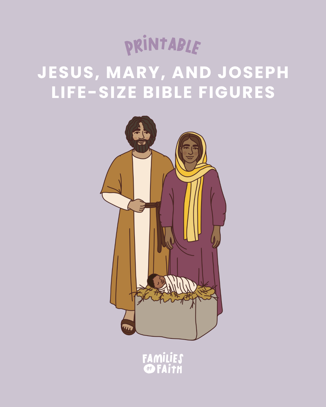 Jesus, Mary, and Joseph Life-Size Bible Figures