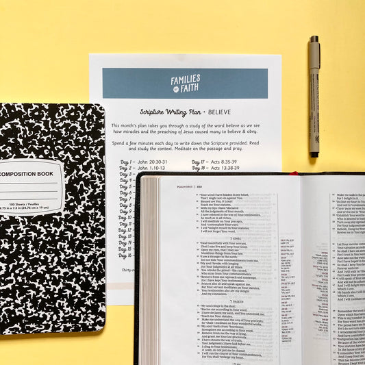 Believe Scripture Writing Plan