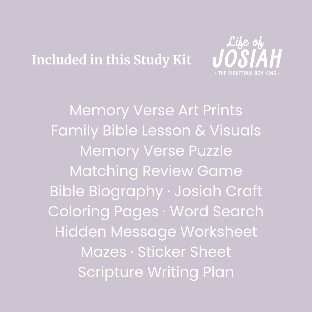 Life of Josiah Bible Study Kit