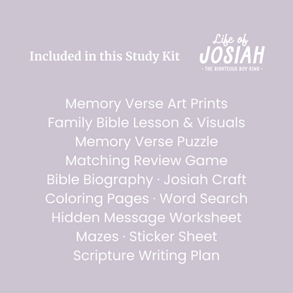 Life of Josiah Bible Study Kit