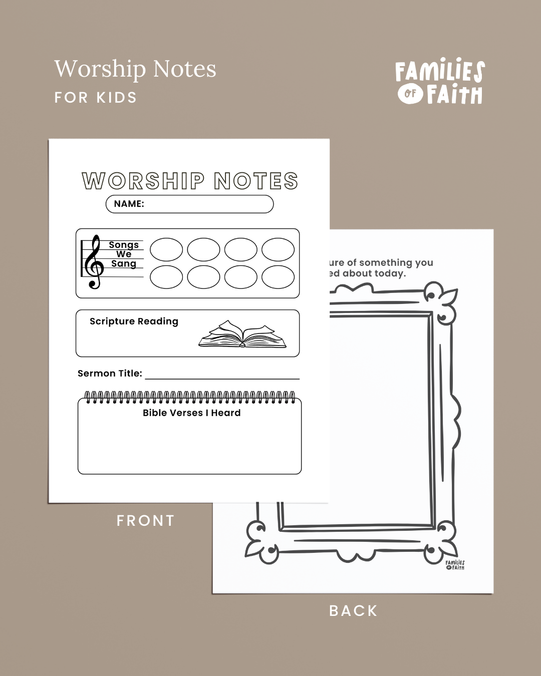 Worship Notes for Kids and Teens