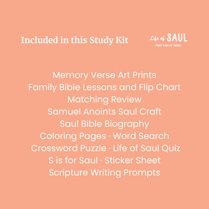 Life of Saul Bible Study Kit