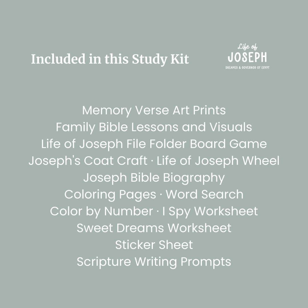 Life of Joseph Bible Study Kit
