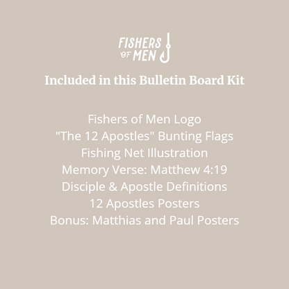 12 Apostles (Fishers of Men) Bulletin Board Kit