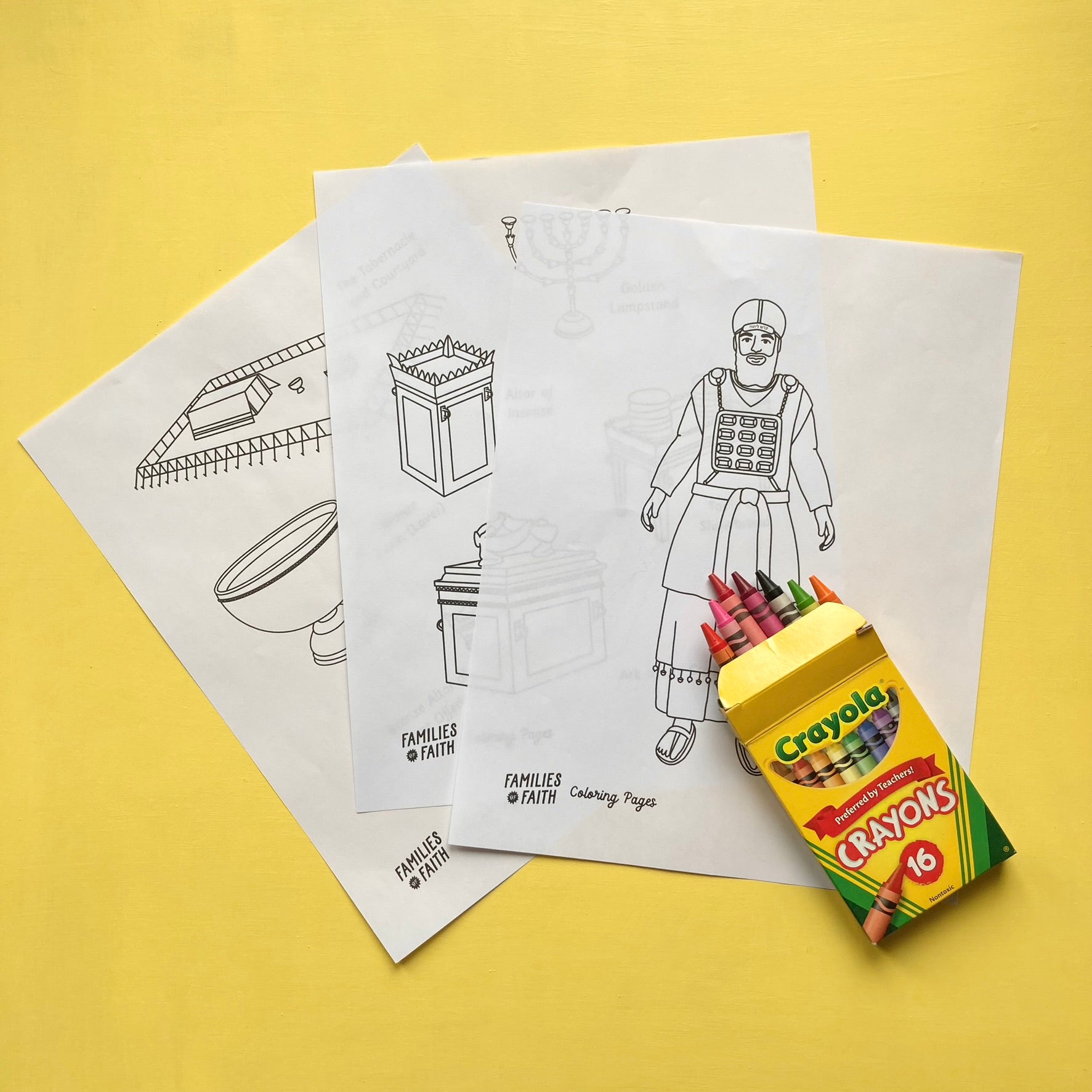 Tabernacle and High Priest Coloring Pages