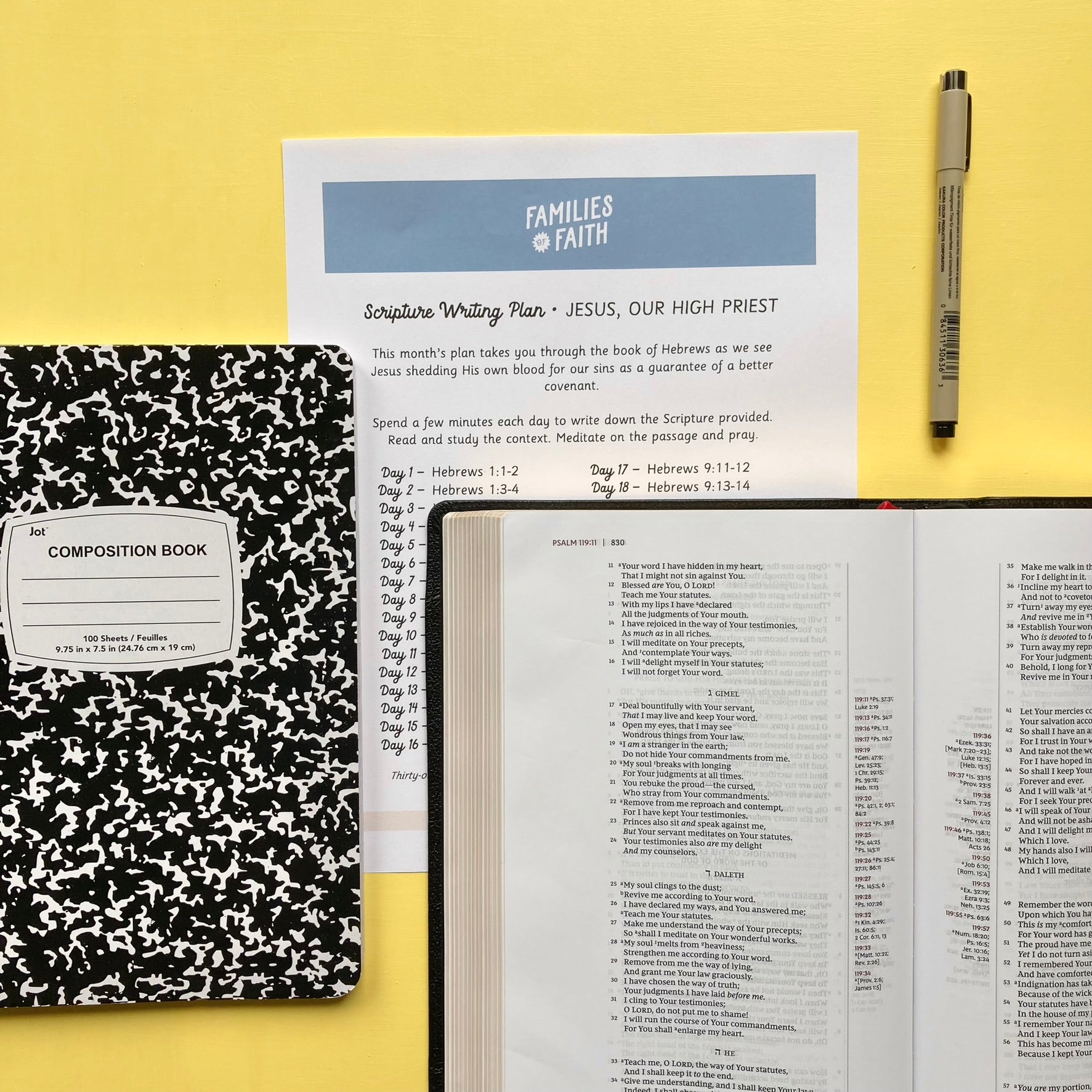 Jesus Our High Priest Scripture Writing Plan